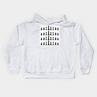 Black chess pieces Kids Hoodie